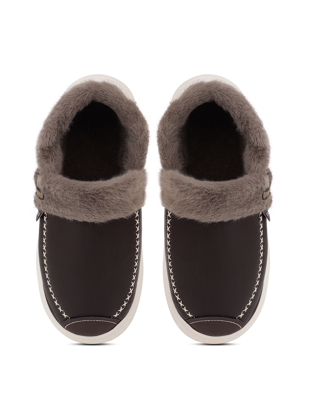 

CASSIEY Men Self Design Slip-On Flip Flops, Brown