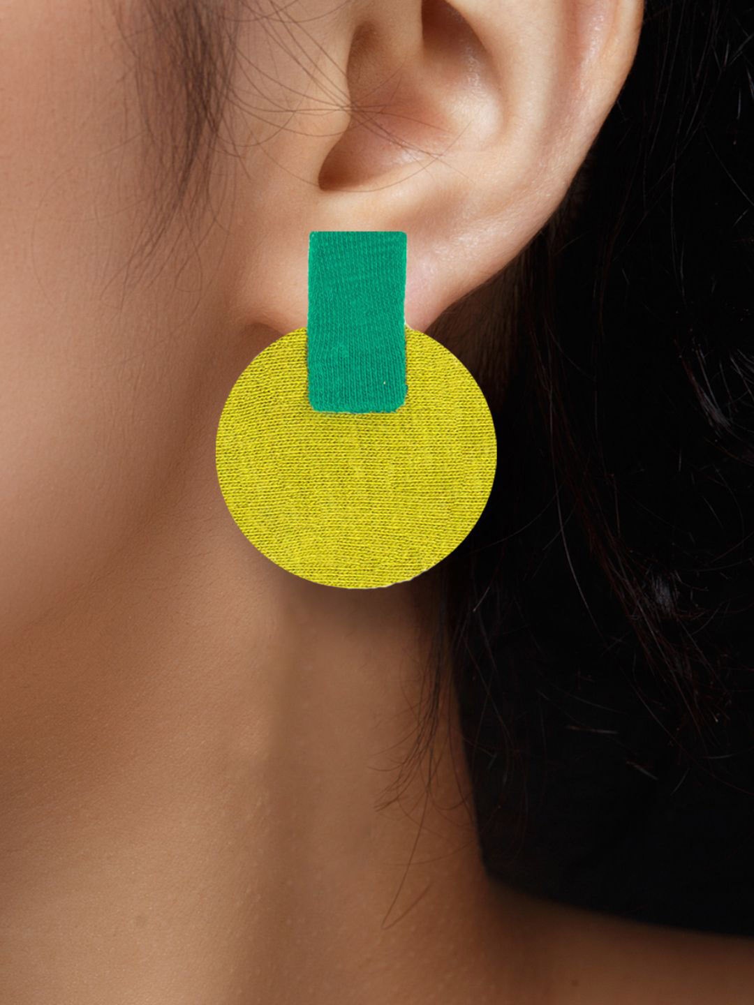 

Sangria Geometric Shape Earrings, Green