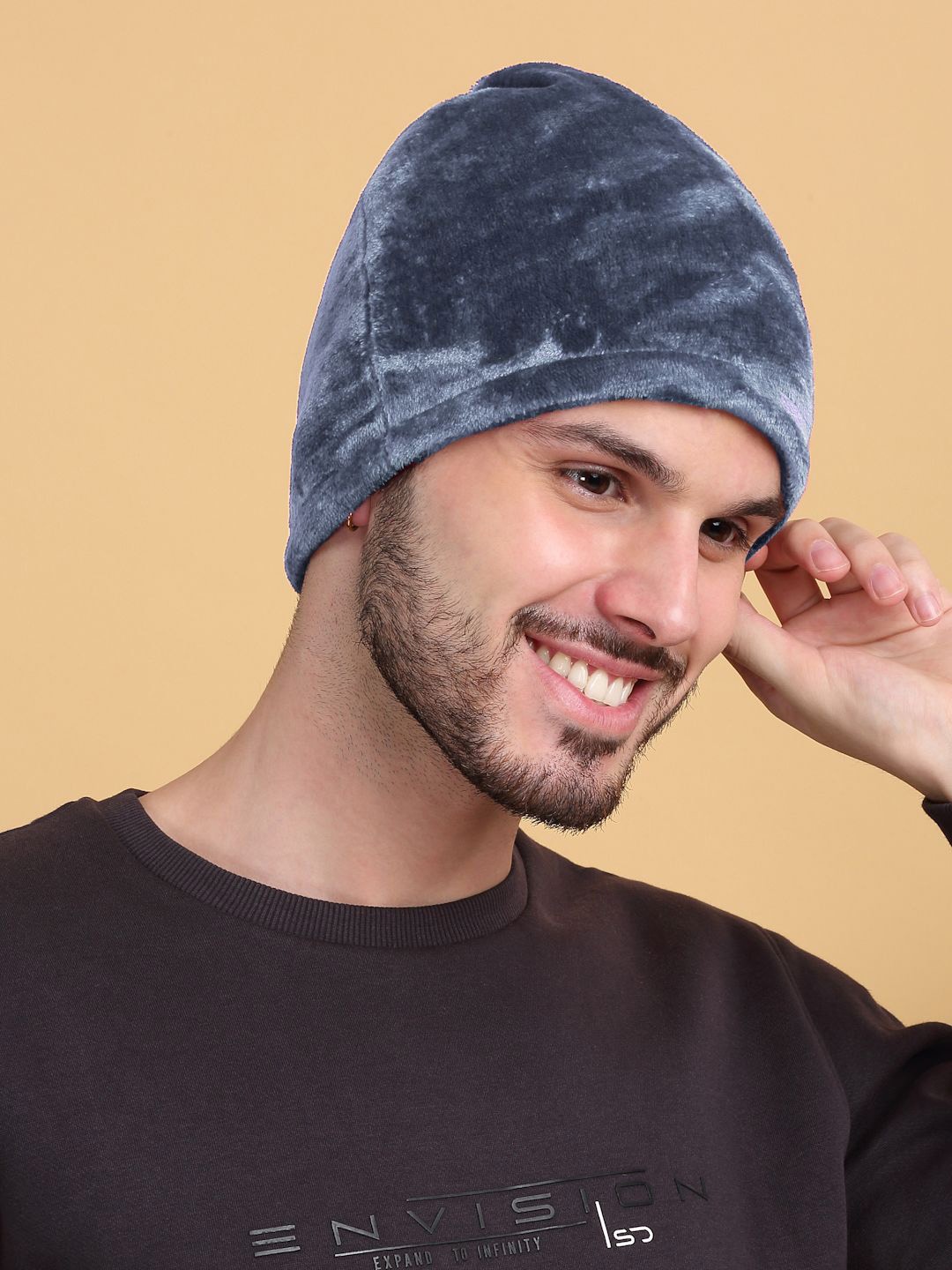 

KLOTTHE Men Woollen Beanie Caps, Turquoise blue