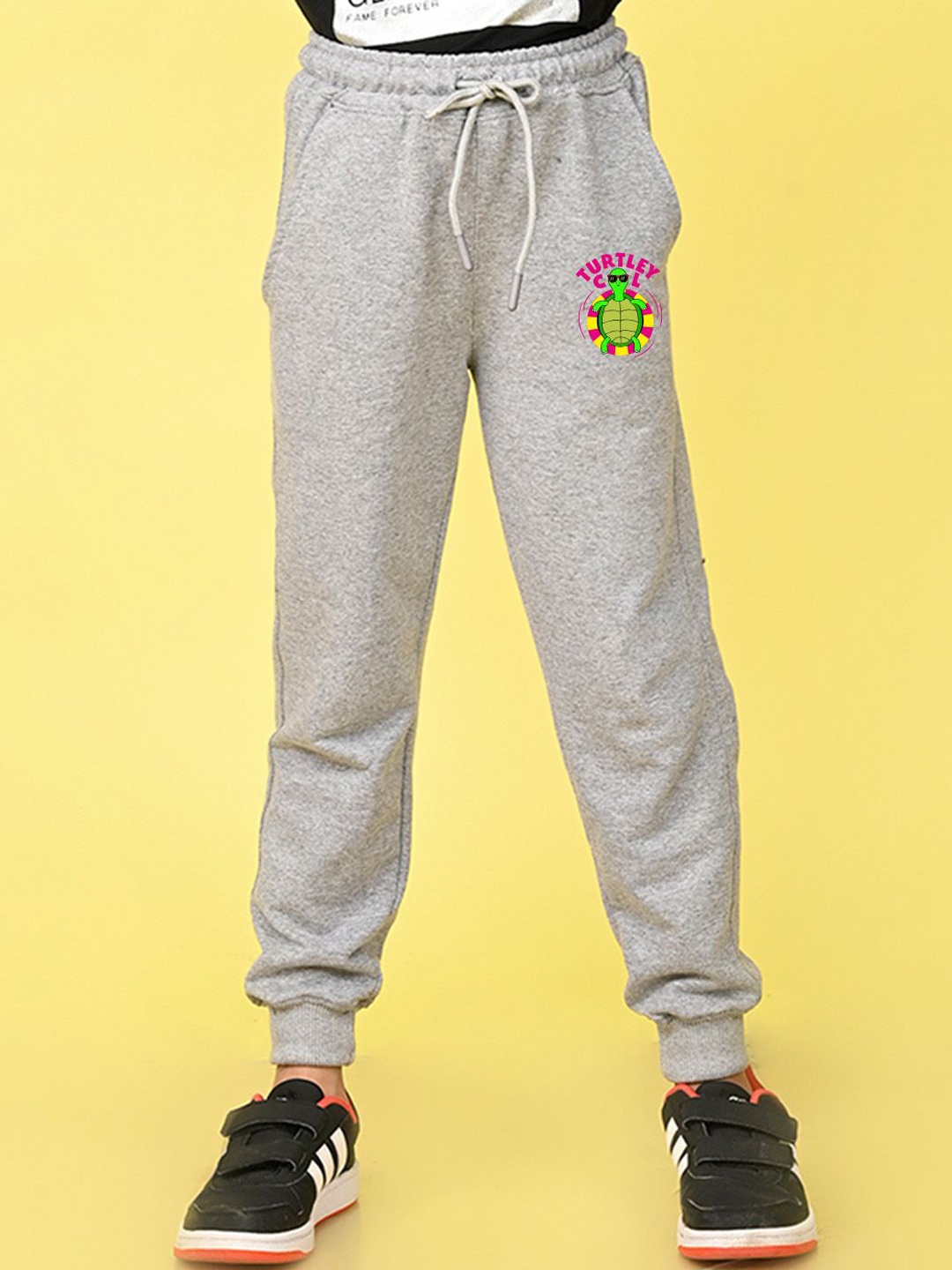 

NUSYL Girls Mid Rise Joggers, Grey