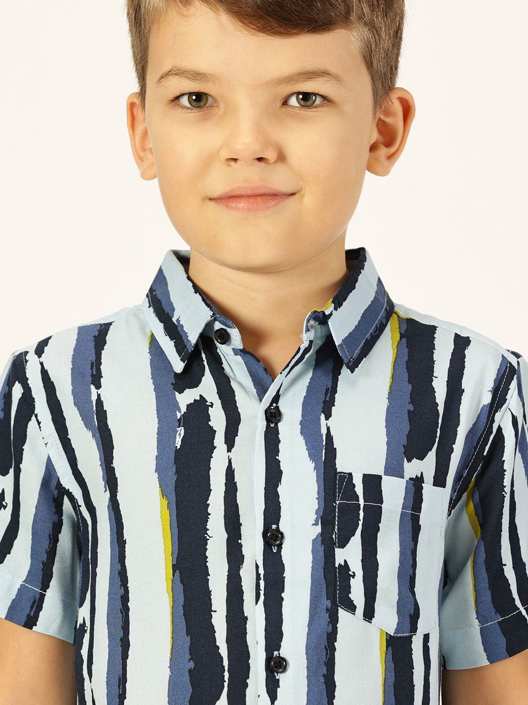 

Killer Boys Premium Spread Collar Abstract Printed Cotton Casual Shirt, Blue