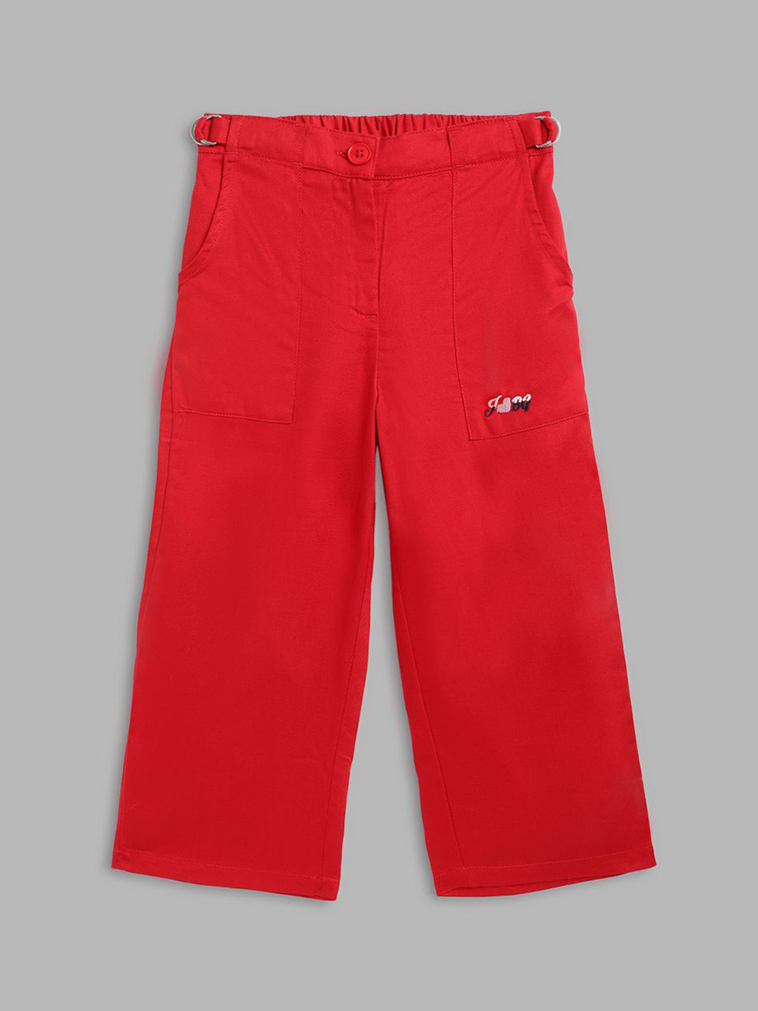 

Blue Giraffe Girls Regular Fit Trousers, Red
