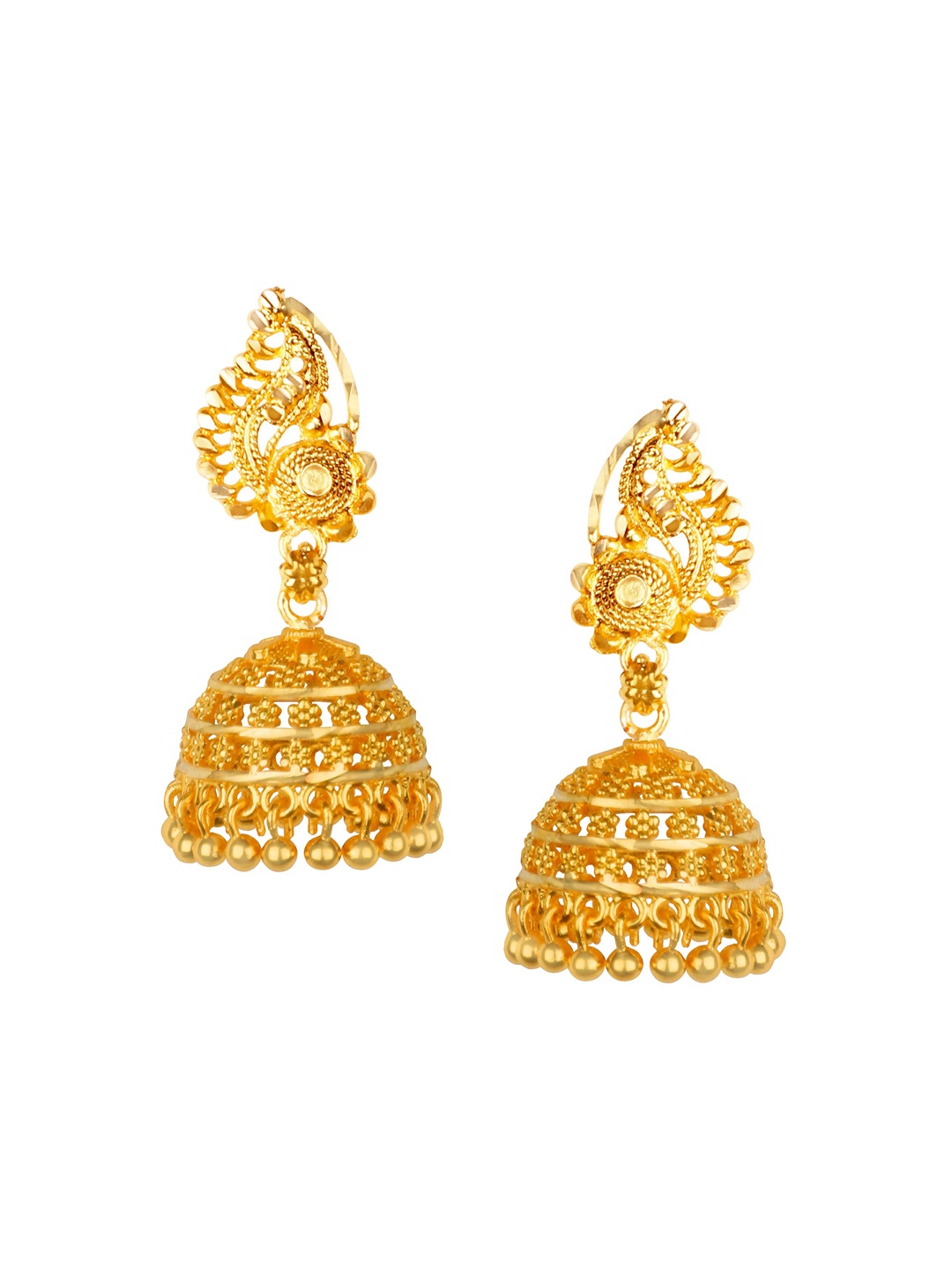 

Heer Collection Gold Plated Contemporary Jhumkas