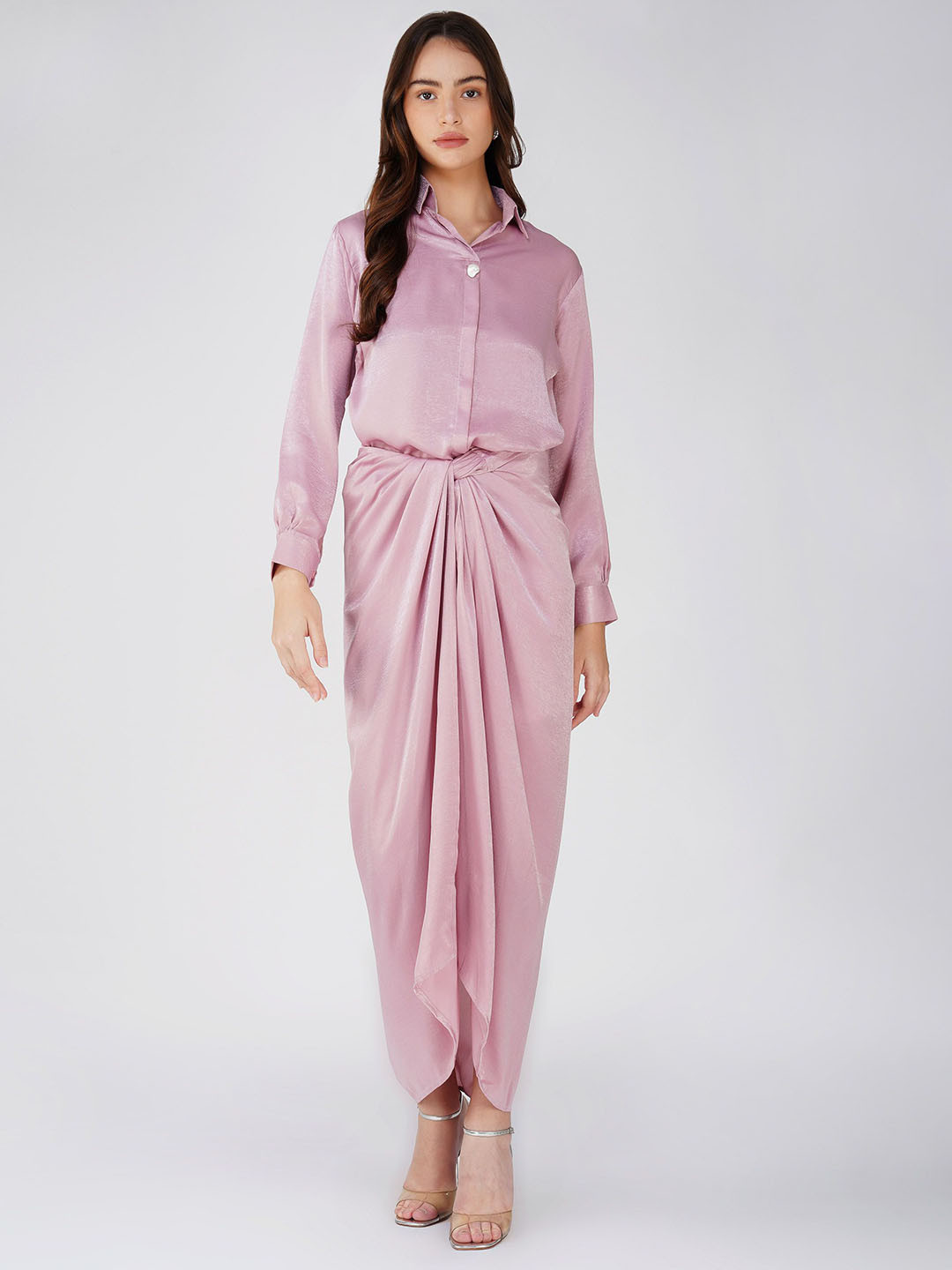 

Bindigasm Shirt With Skirt Co-Ords, Pink