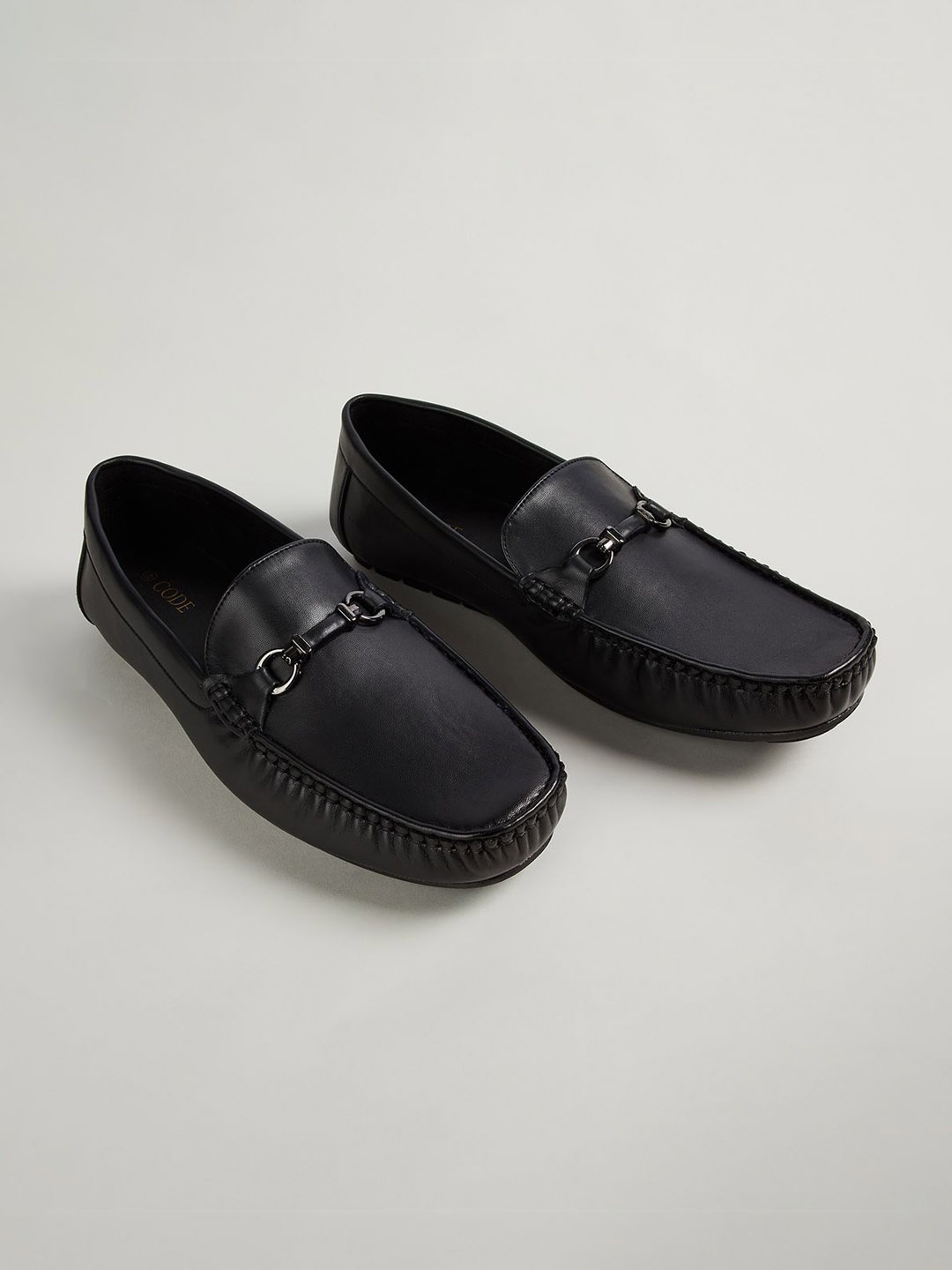 

CODE by Lifestyle Men Solid Loafers, Black