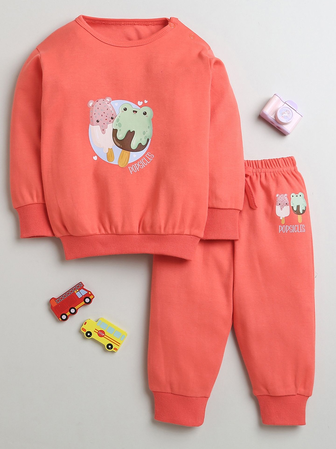

BUMZEE Girls T-shirt with Pyjamas, Coral