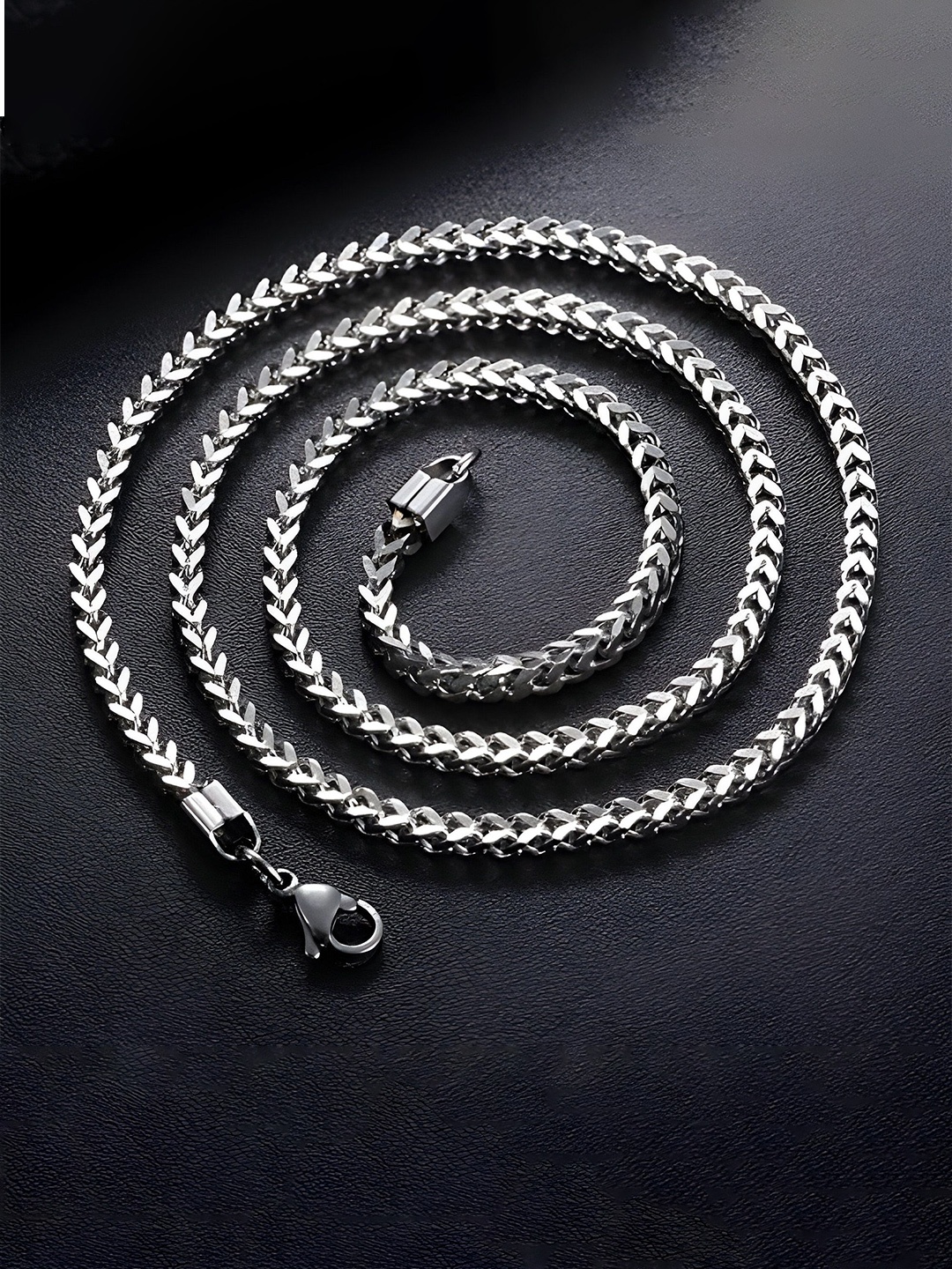 

Minprice Men Stainless Steel Silver-Plated Link Chain