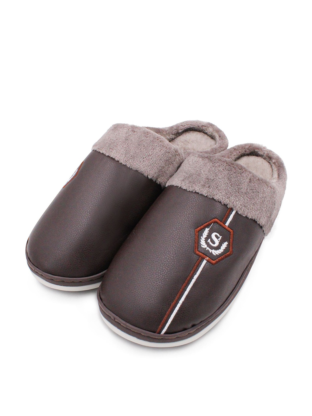 

JENNA Men Room Slippers, Brown