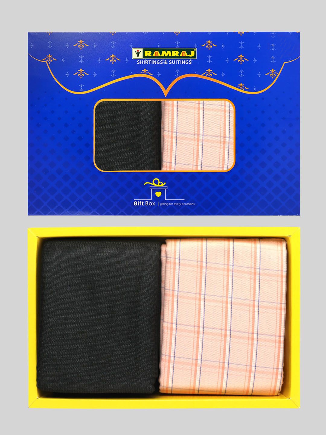 

Ramraj Men Checked Cotton Shirt and Trousers Clothing Fabric, Orange