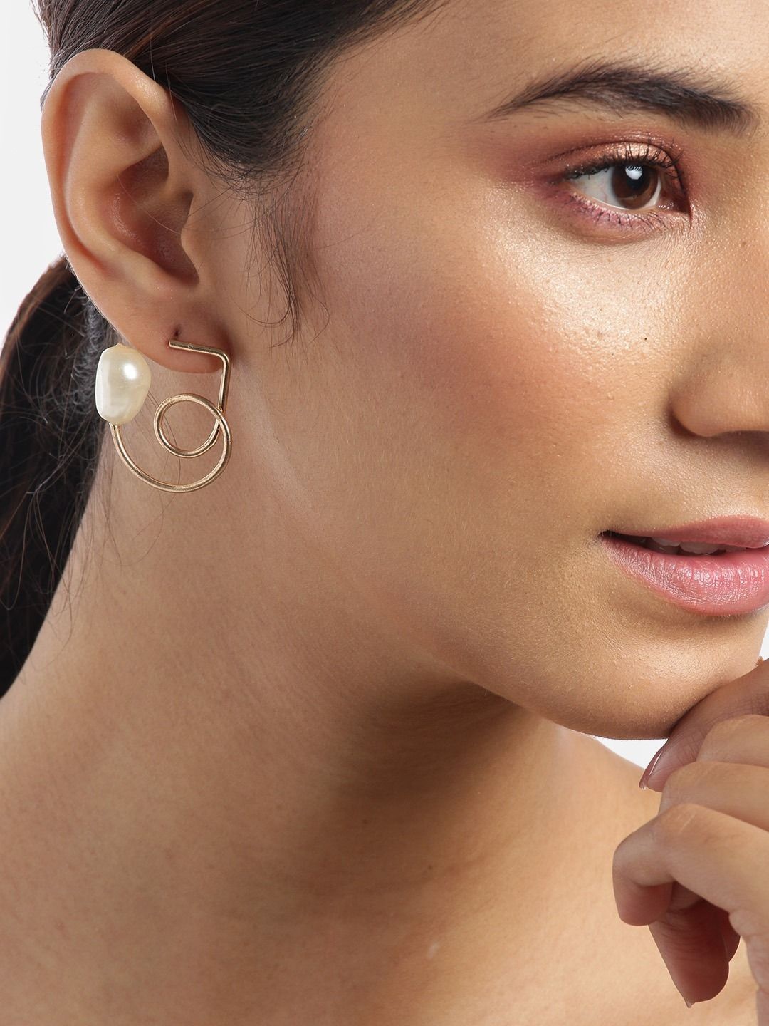 

KPOP Rose Gold Plated Contemporary Drop Earrings