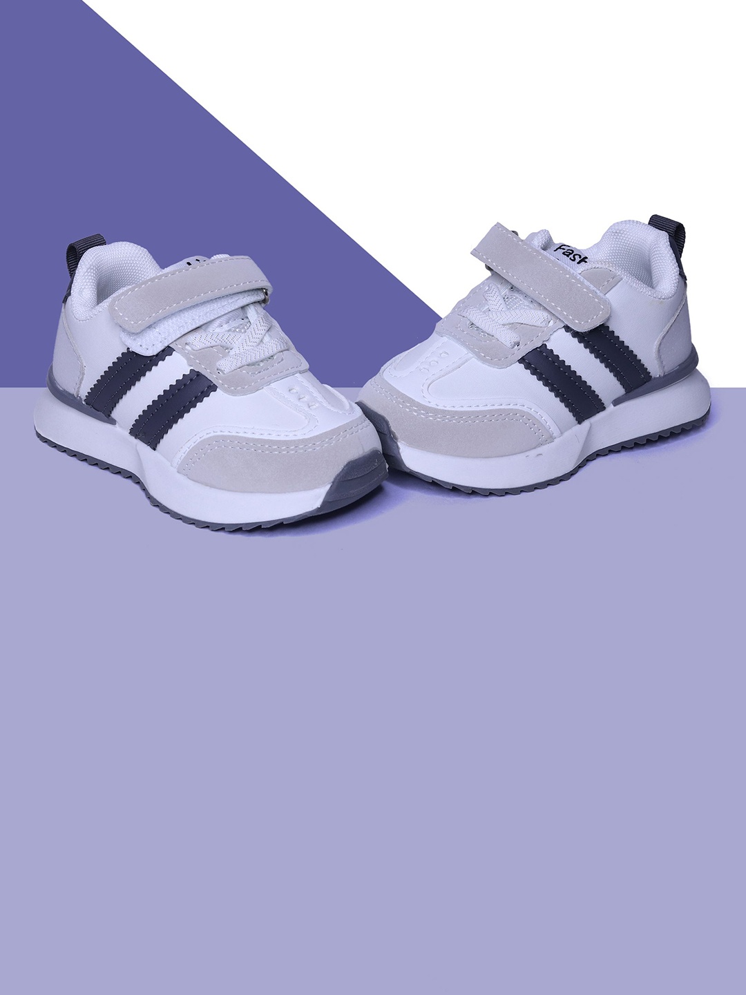 

BAESD Unisex Kids Round Toe PU Sneakers, White