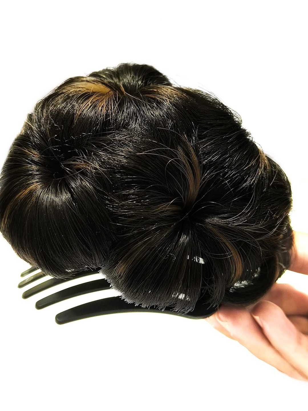 

D-Divine Stylish Plain Golden Highlight Hair Bun, Gold