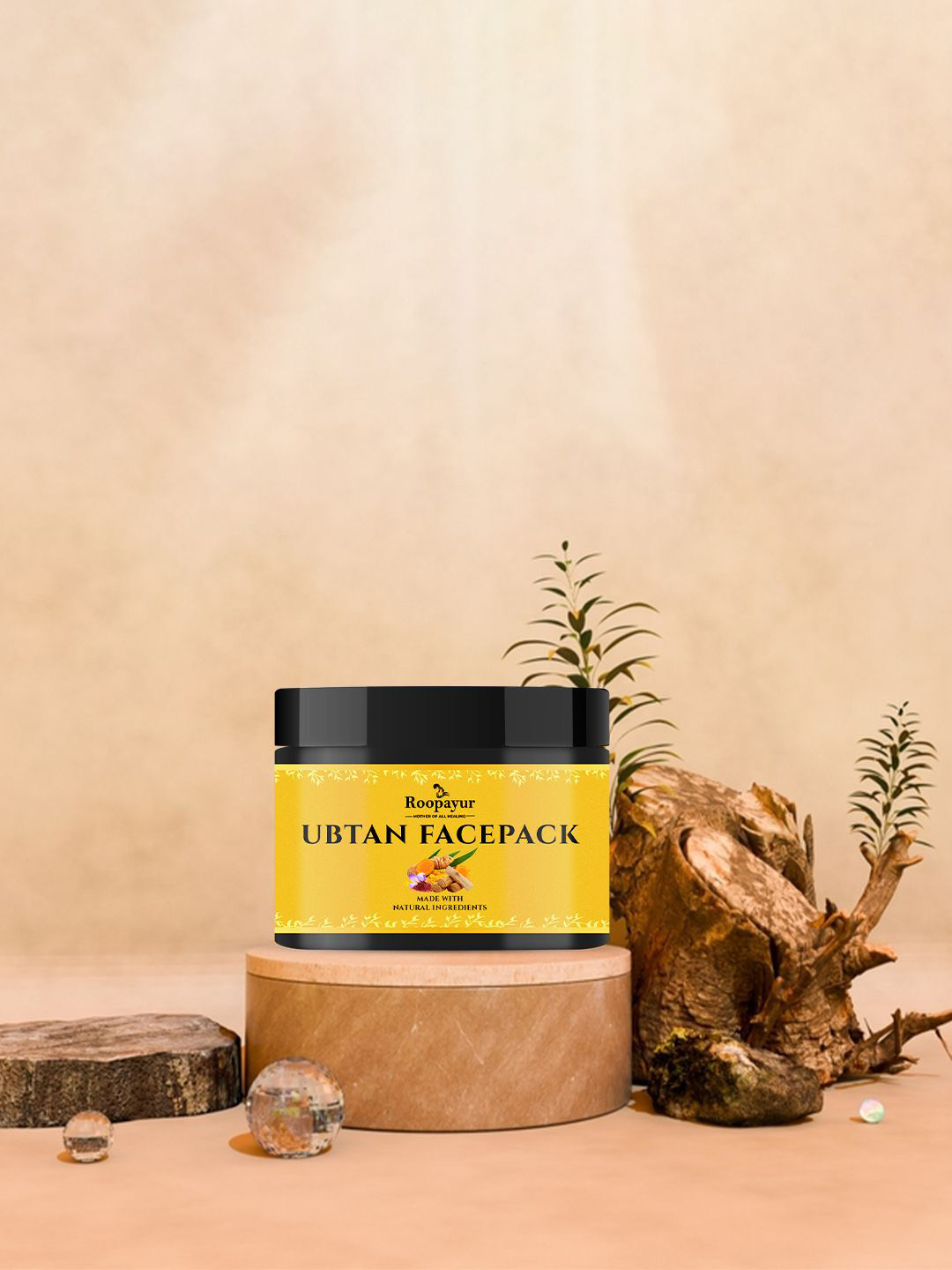 

ROOPAYUR Ubtan Mask With Aloevera & Sandalwood - 50 ml, Brown