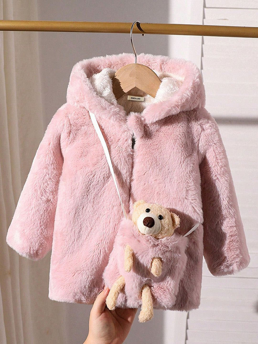 

INCLUD Girls Hooded Jacket, Pink