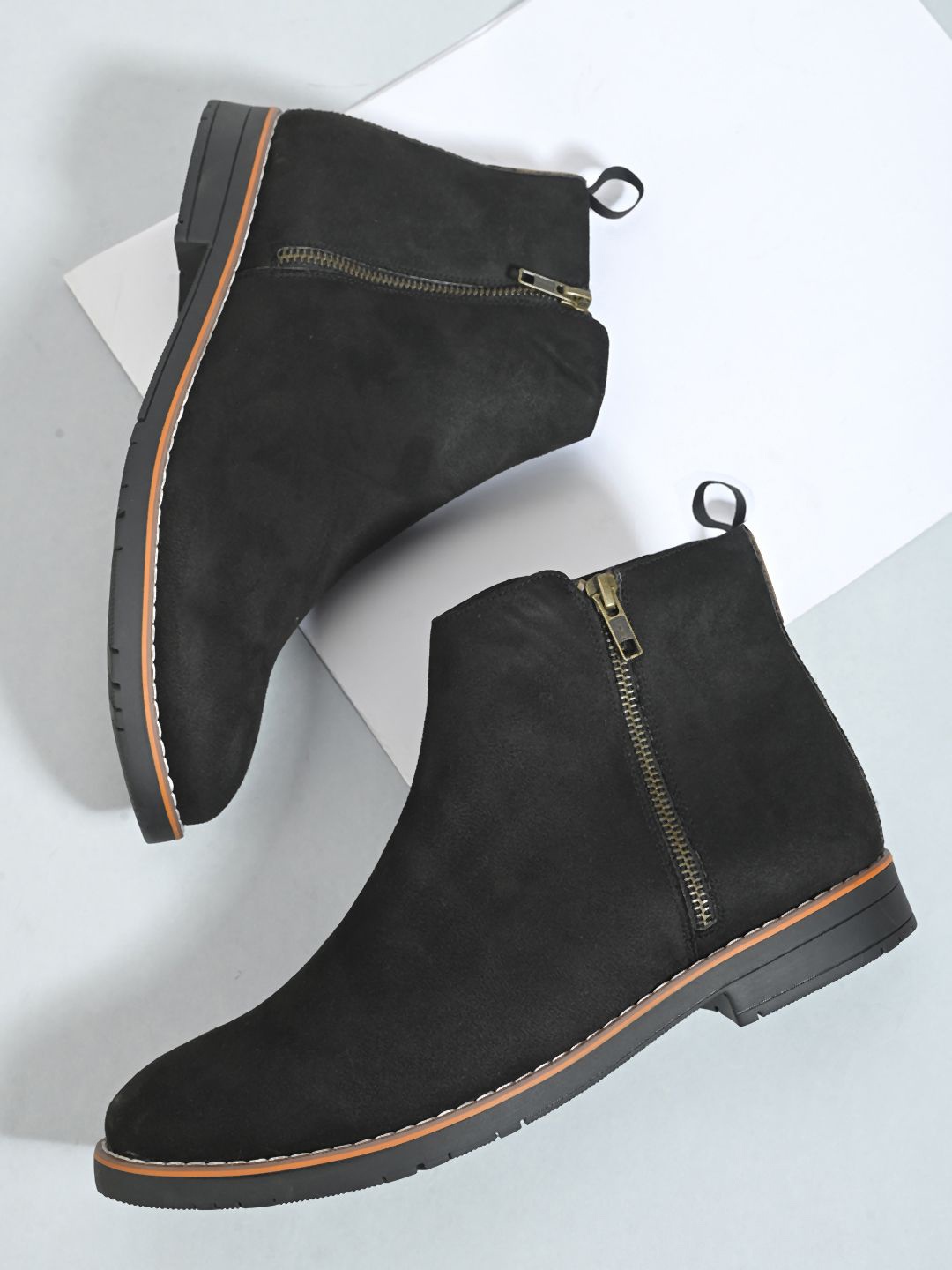 

The Roadster Lifestyle Co Men Solid Block-Heeled Regular Boots, Black