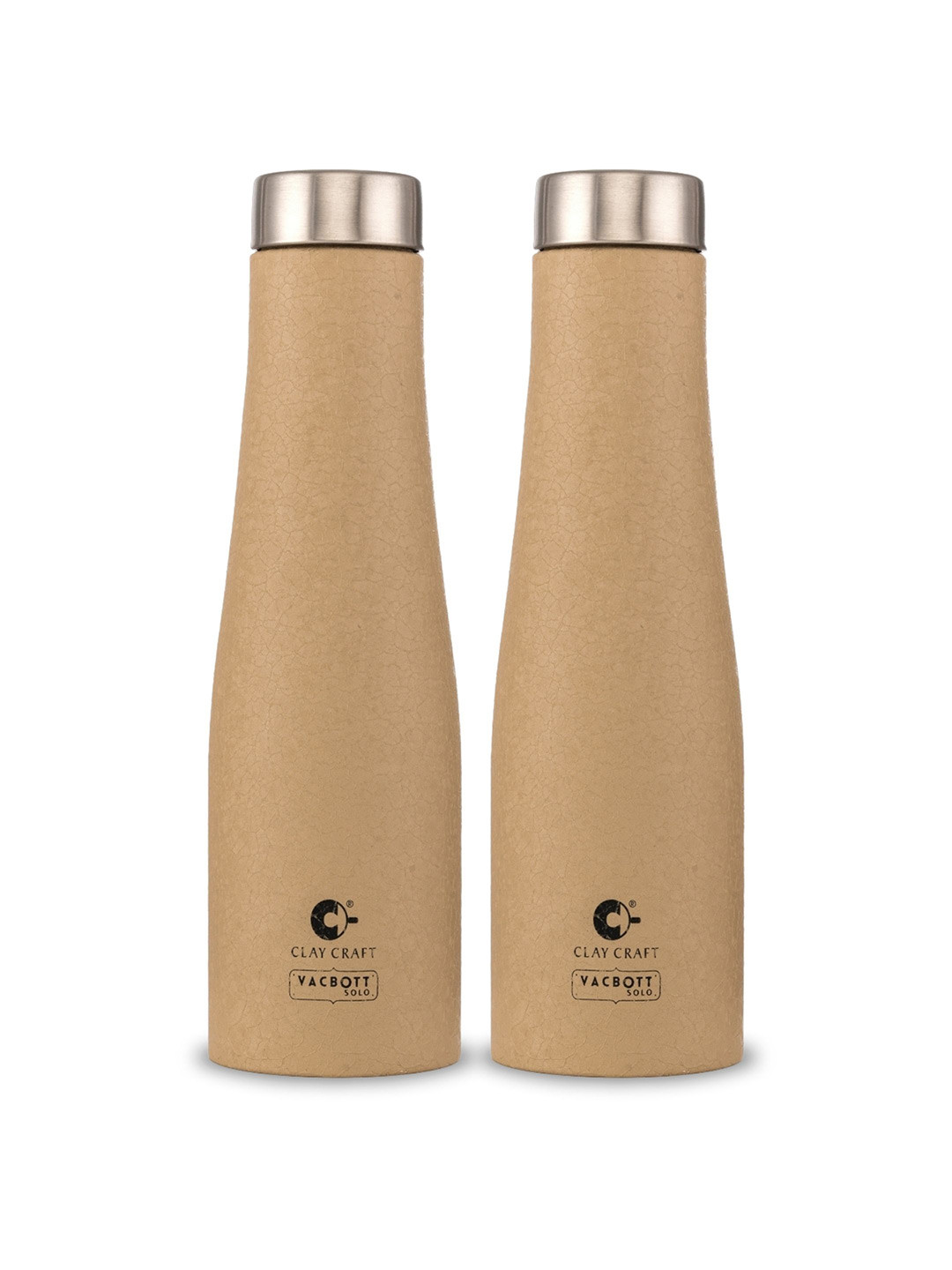 

Clay Craft Vacbott Petra 1000Ml Single-Wall Stainless Steel BIS Approved Water Bottle, Beige