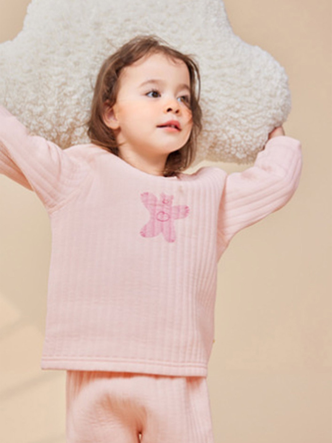 

LULU & SKY Girl Printed Night Suits, Pink