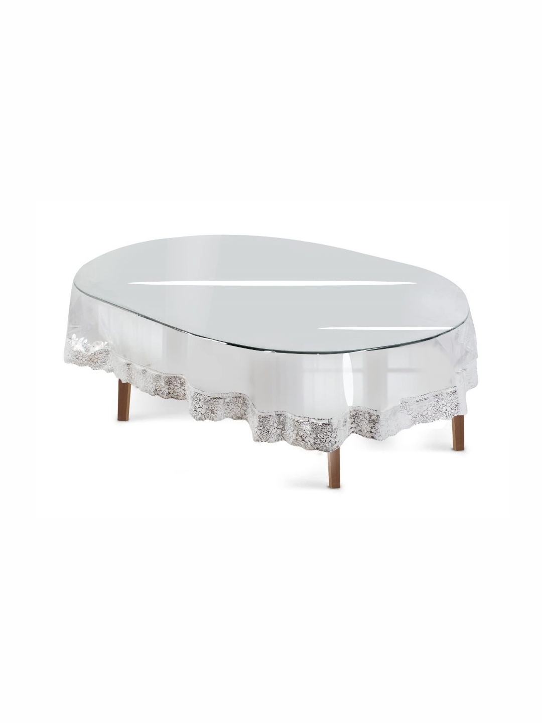 

LooMantha Transparent and Silvertoned 6-Seater Table Cover