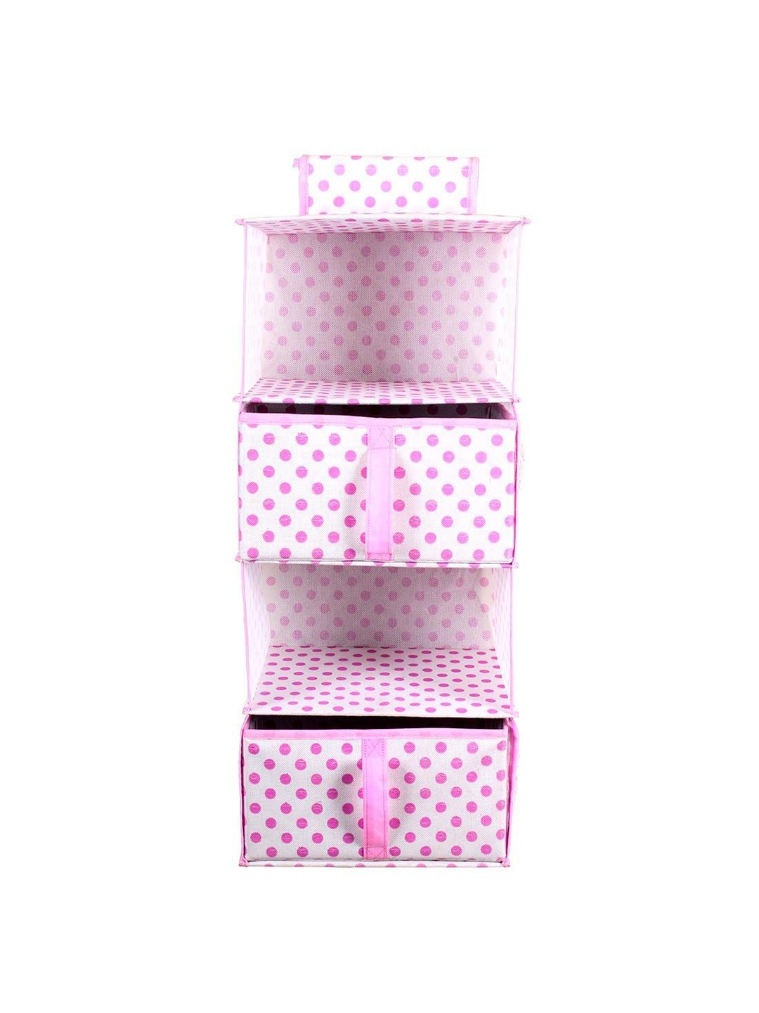 

prettykrafts Pink & White Printed Reusable Multi-Utility Organiser