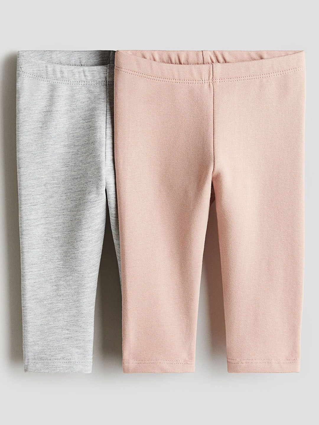 

H&M Boys 2-Pack Cotton Leggings With Brushed Inside, Pink