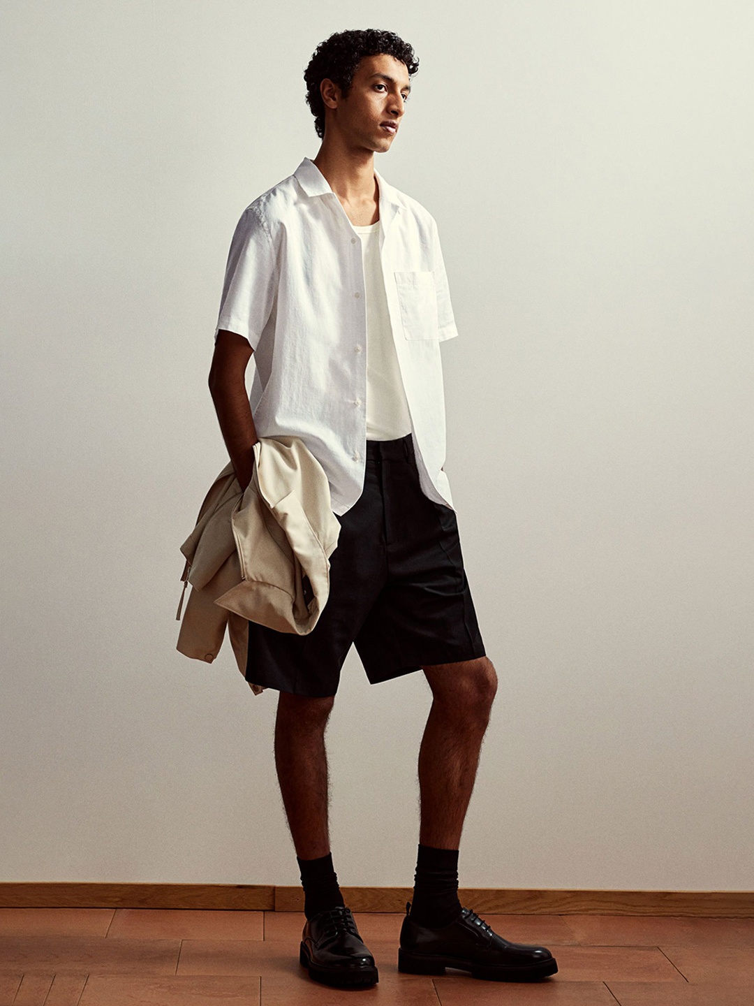 

H&M Short Sleeves Resort Shirt, White