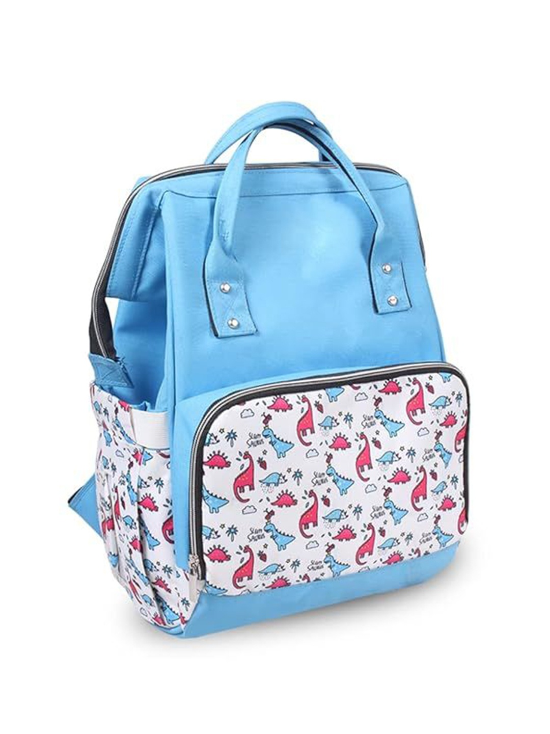 

prettykrafts Women Maternity Printed Diaper Bag, Blue