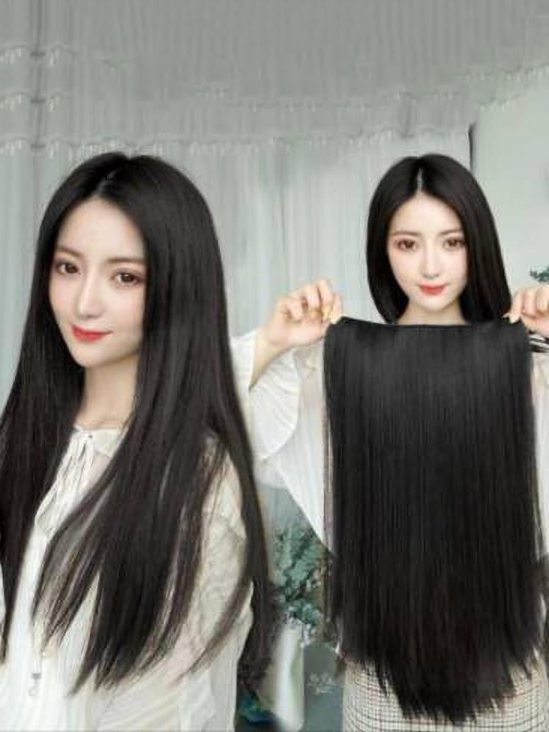 

HAVEREAM Clip-In Straight Hair Extension - Black