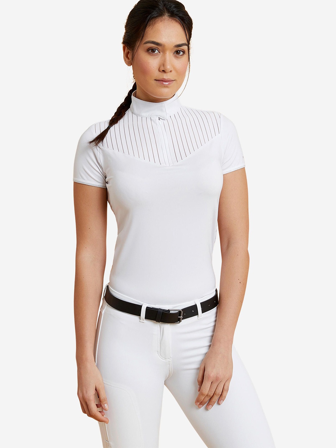 

FOUGANZA By Decathlon Woman White Horse Riding Polo