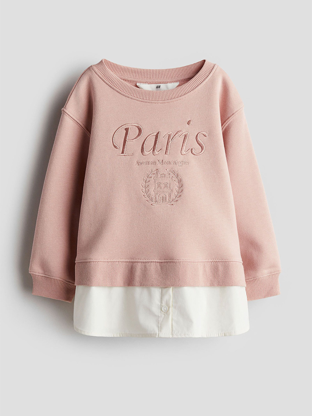 

H&M Girls Double-Layered Sweatshirts, Pink