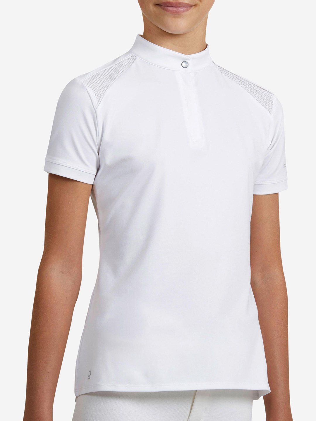 

FOUGANZA By Decathlon Girl White Horse Riding Polo