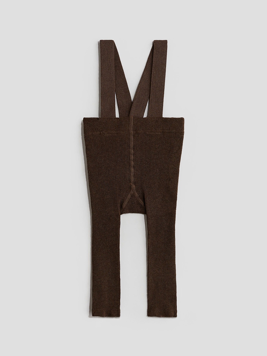 

H&M Infant Boys Rib-Knit Leggings With Braces, Brown