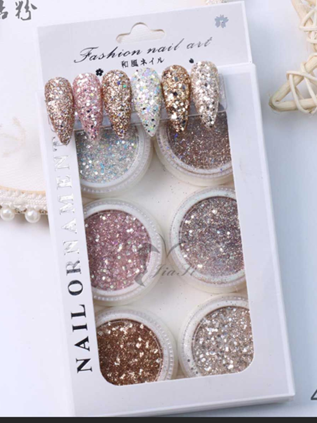 

Cameleon Set Of 6 Nail Art Decoration, Purple