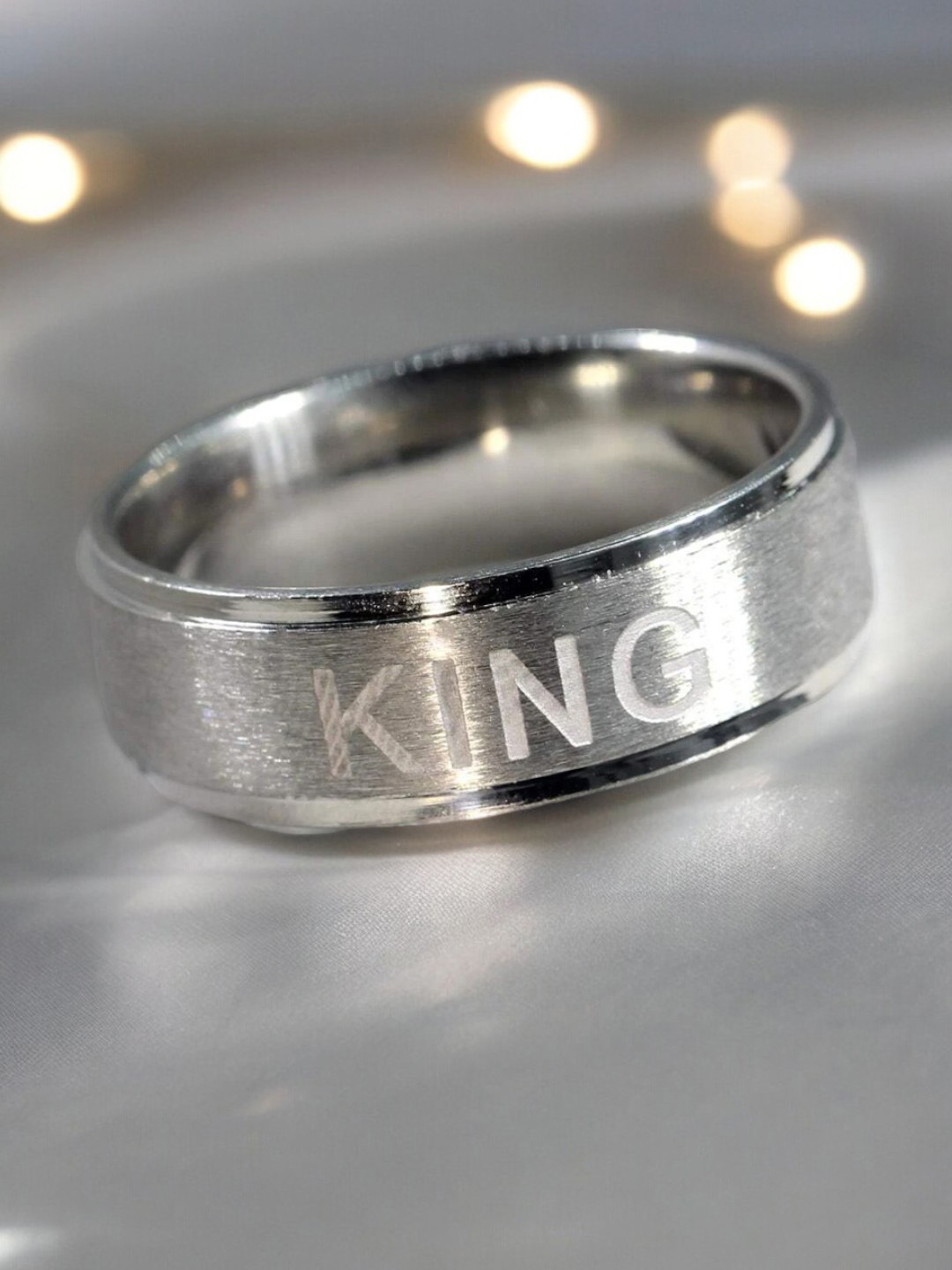 

fabula Men Stainless Steel Ring, Silver