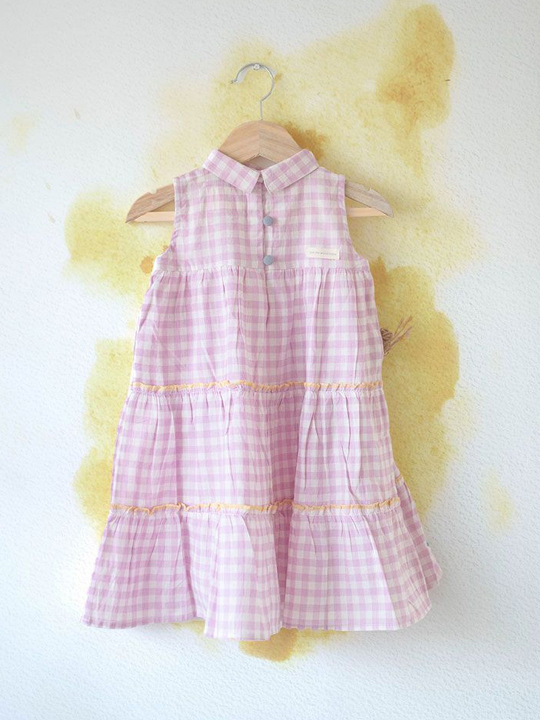 

KIds Girls LOVE THE WORLD TODAY Checked Fit & Flare Maxi Dress, Purple
