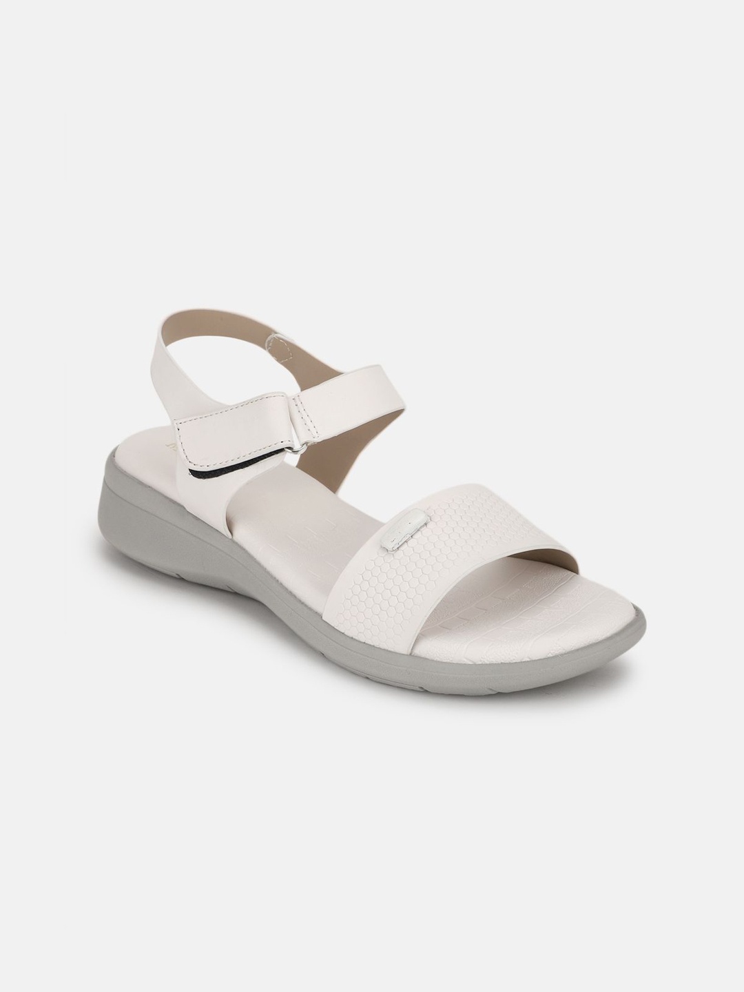 

Marc Loire Women PU Comfort Sandals with Buckles, White