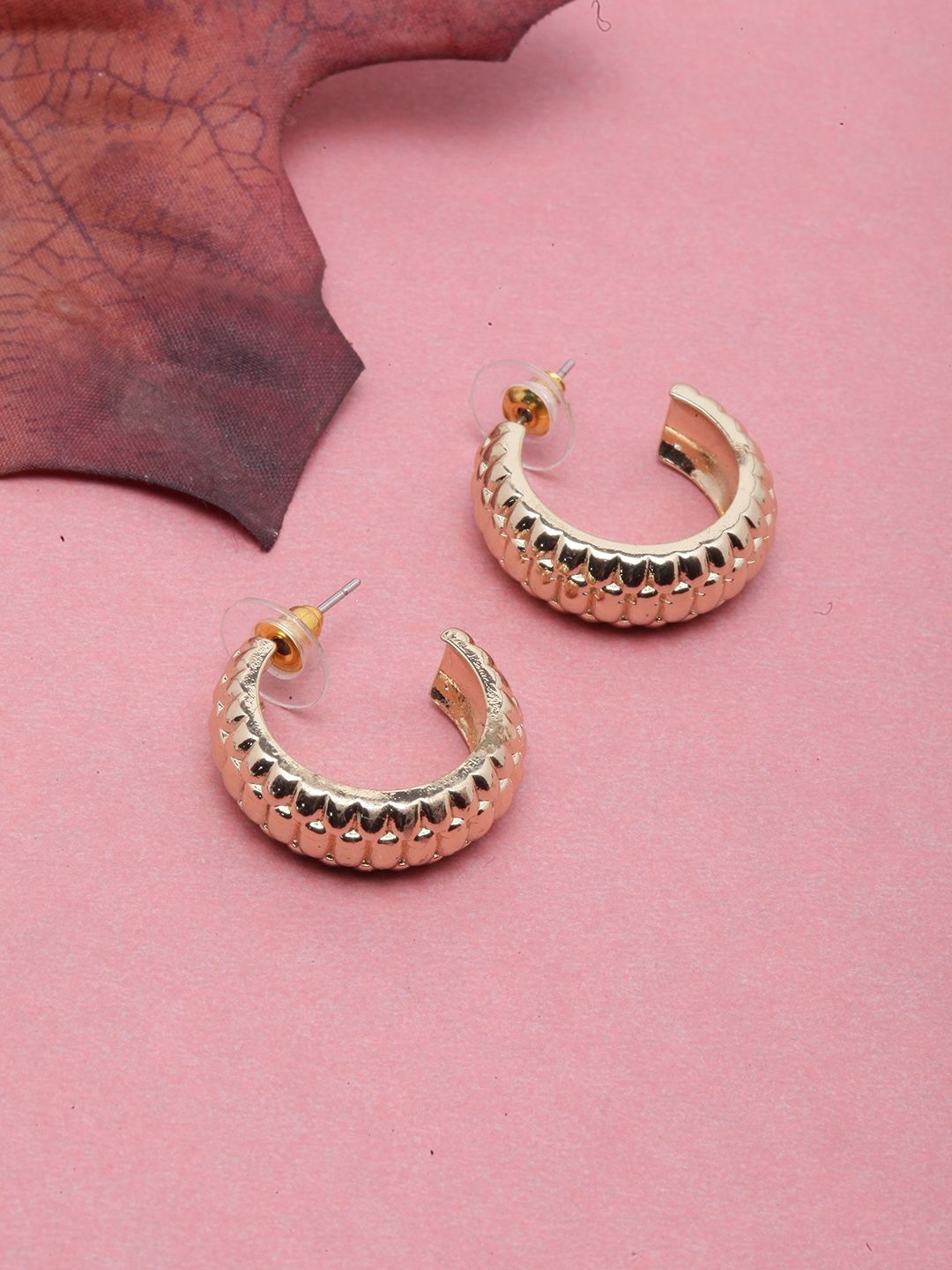 

KPOP Circular Half Hoop Earrings, Gold