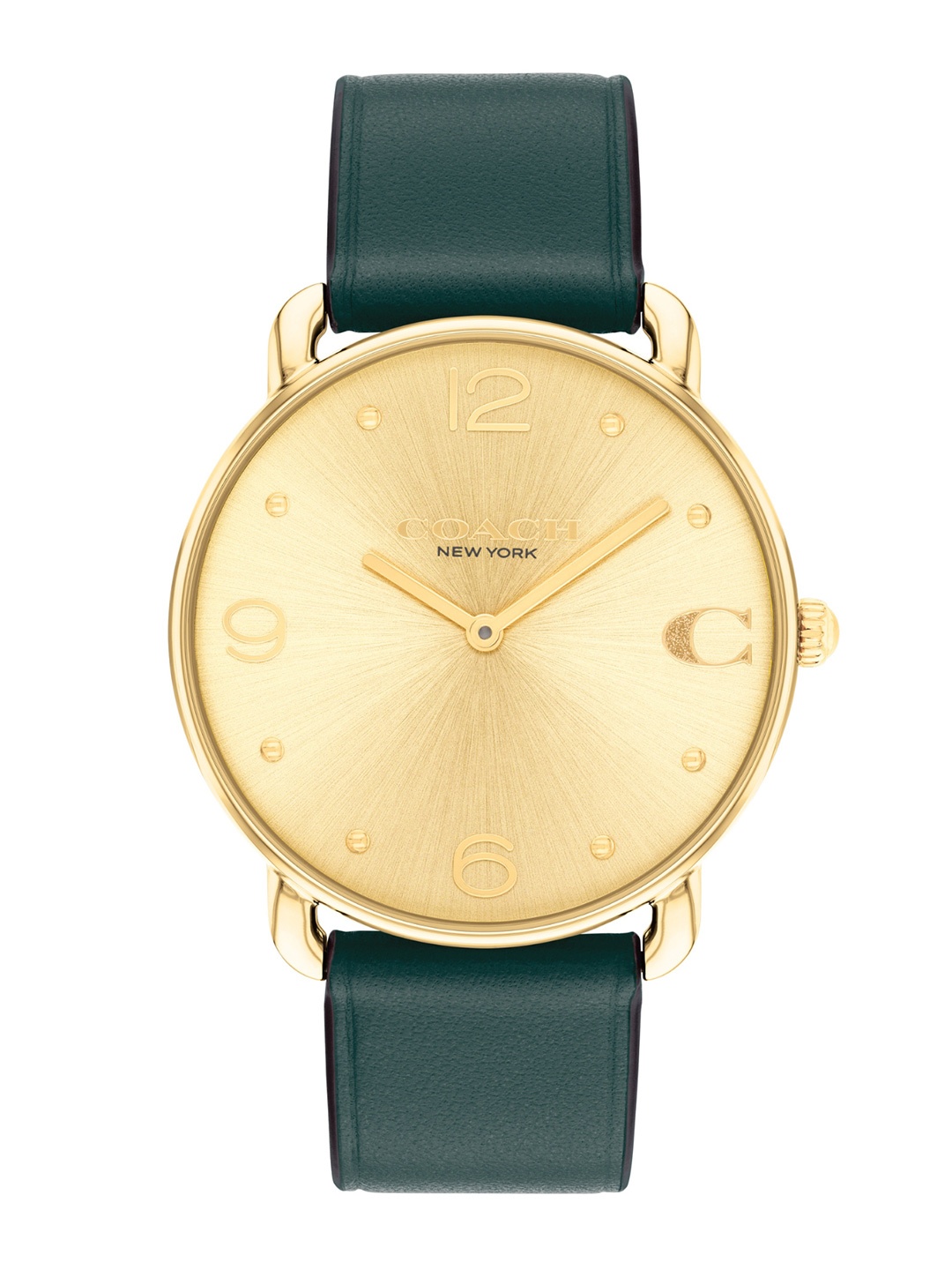 

Coach Women Elliot Leather Analogue Watch 14504202, Gold
