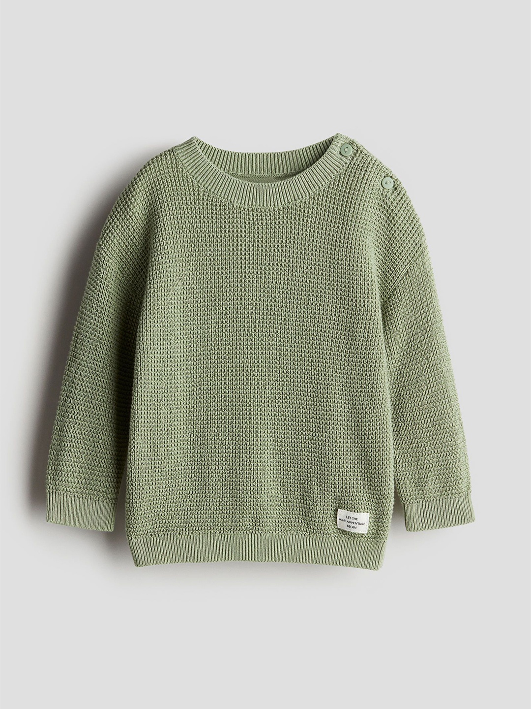 

H&M Infant Boys Cotton-Knit Jumper, Green