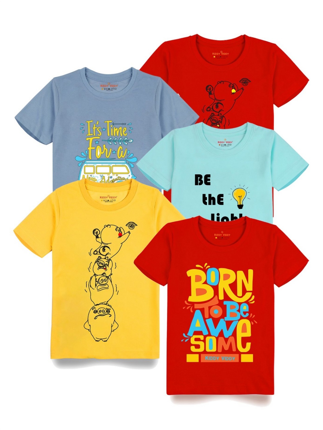 

AUSK Boys 5 Printed Drop-Shoulder Sleeves Pockets T-shirt, Turquoise blue