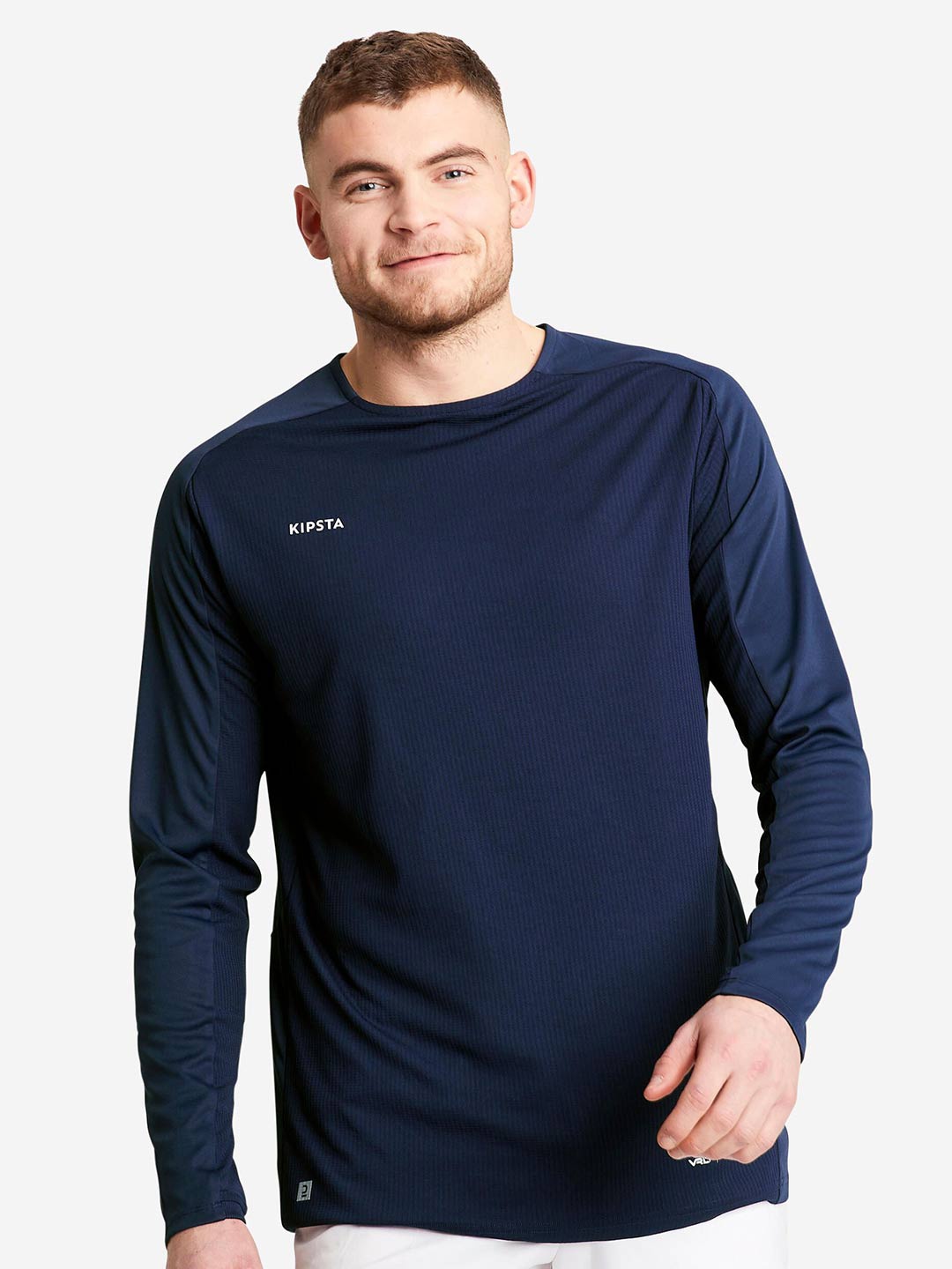 

Kipsta By Decathlon Men Dark Blue Viralto Long Sleeved Football Jersey, Navy blue