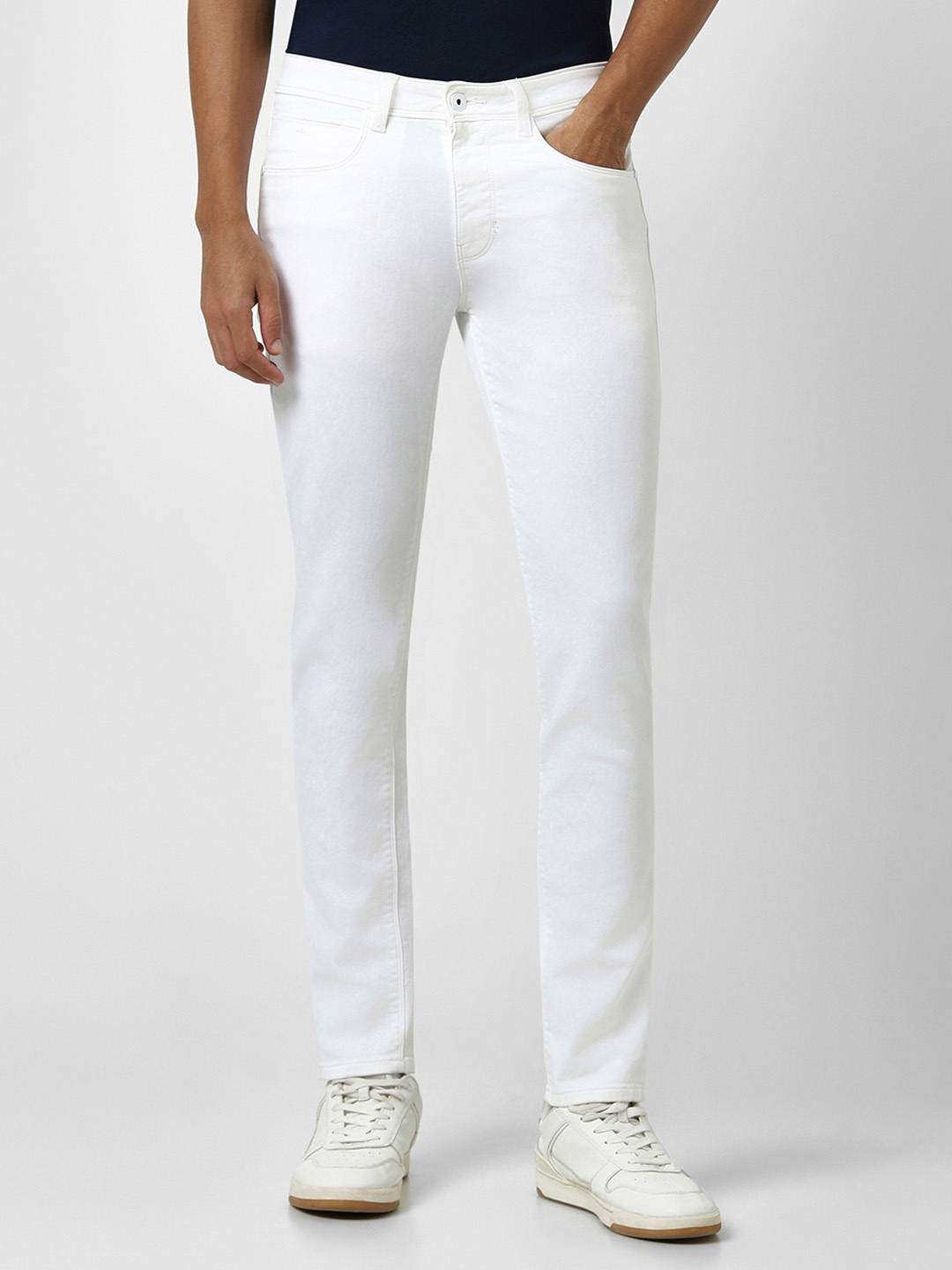

VAN HEUSEN DENIM LABS Men Skinny Fit cotton solid Jeans, White