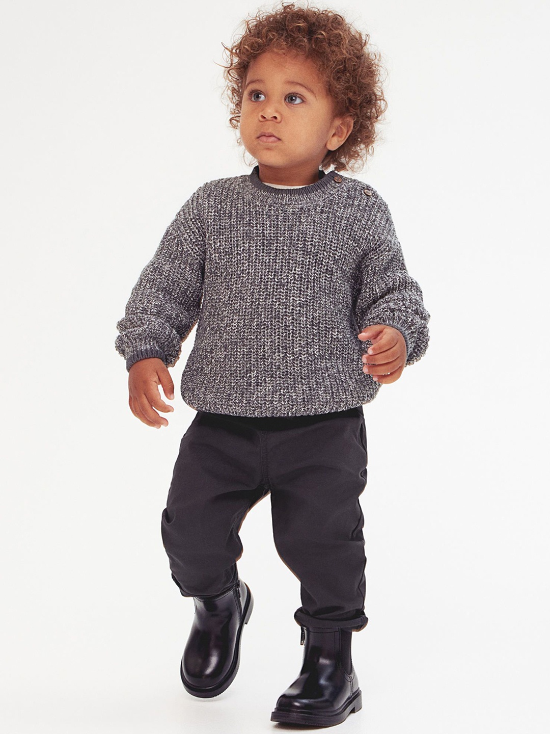 

H&M Infant Boys Cotton Chinos Trousers, Grey
