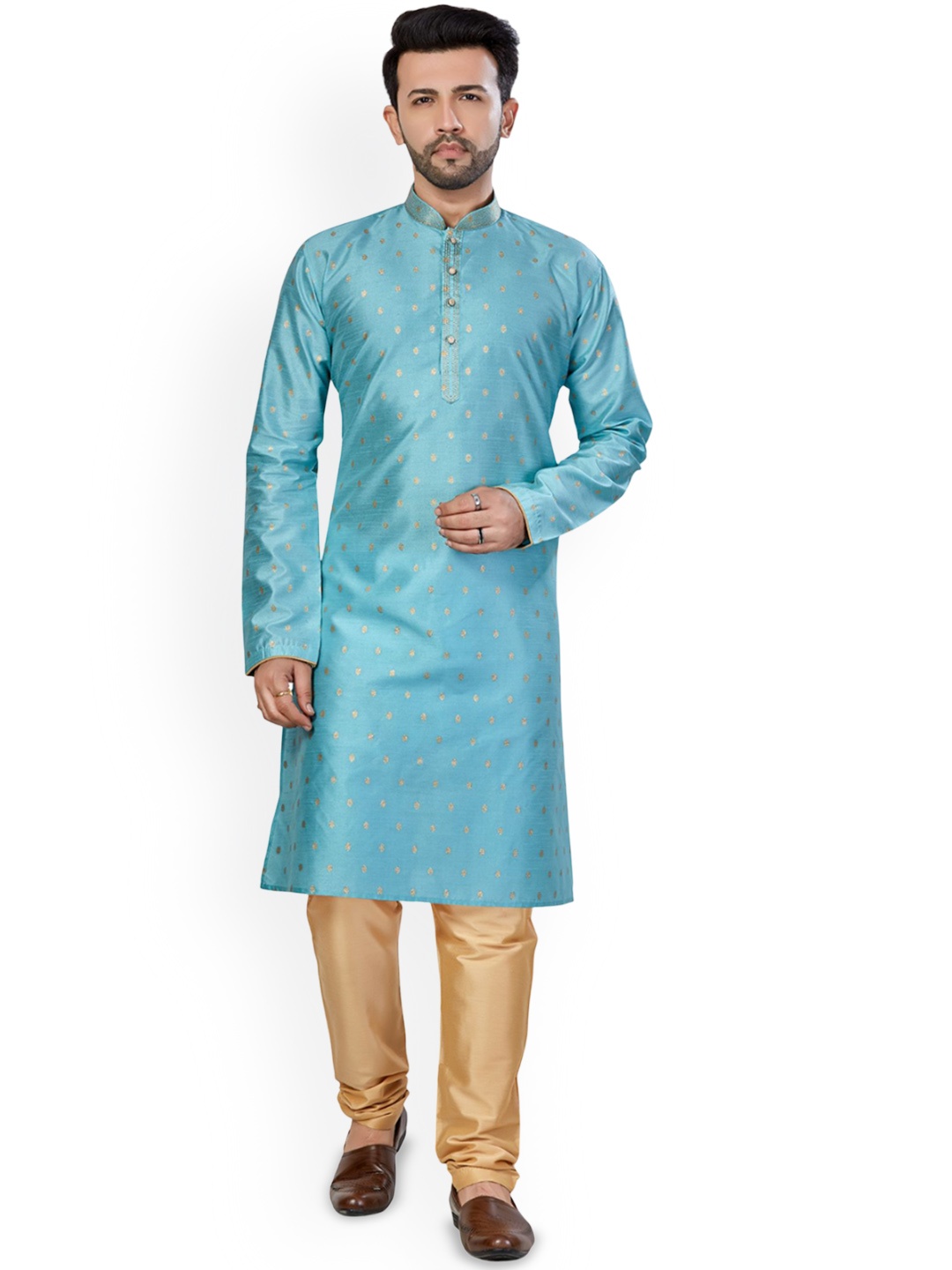 

Anouk Men Thread Work Kurta, Blue