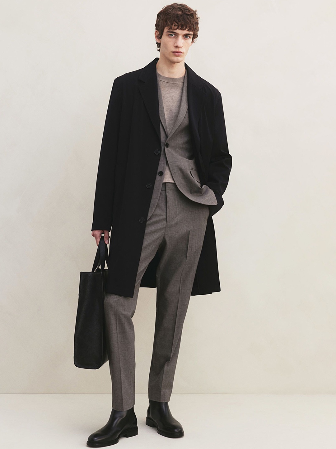 

H&M Slim Fit Suit Trousers, Brown