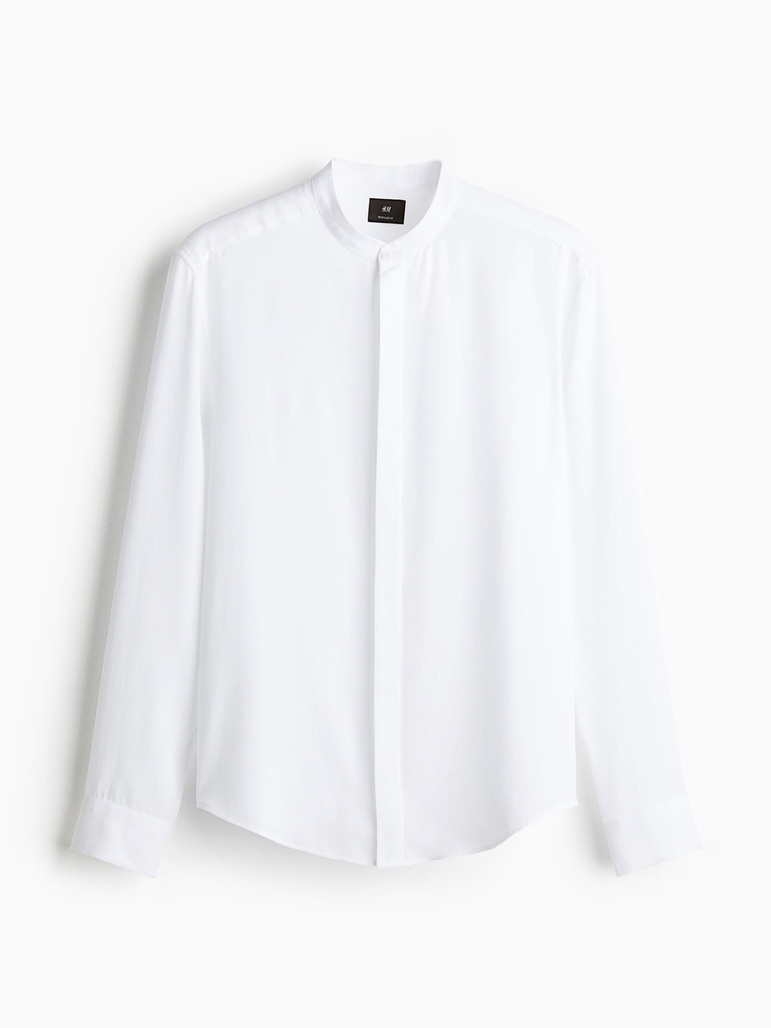 

H&M Men Grandad Shirt, White