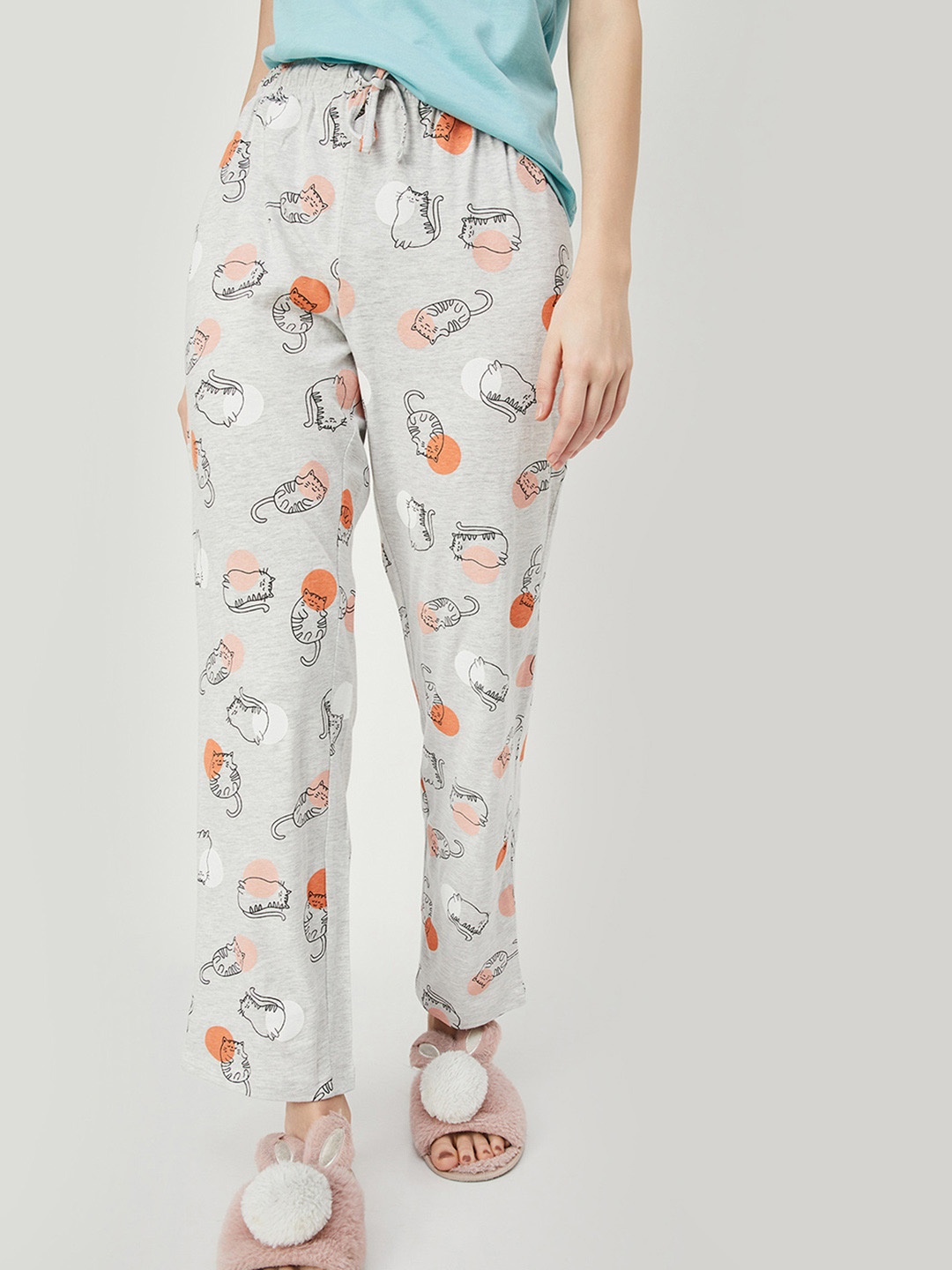 

max Printed cotton Lounge Pant, Grey