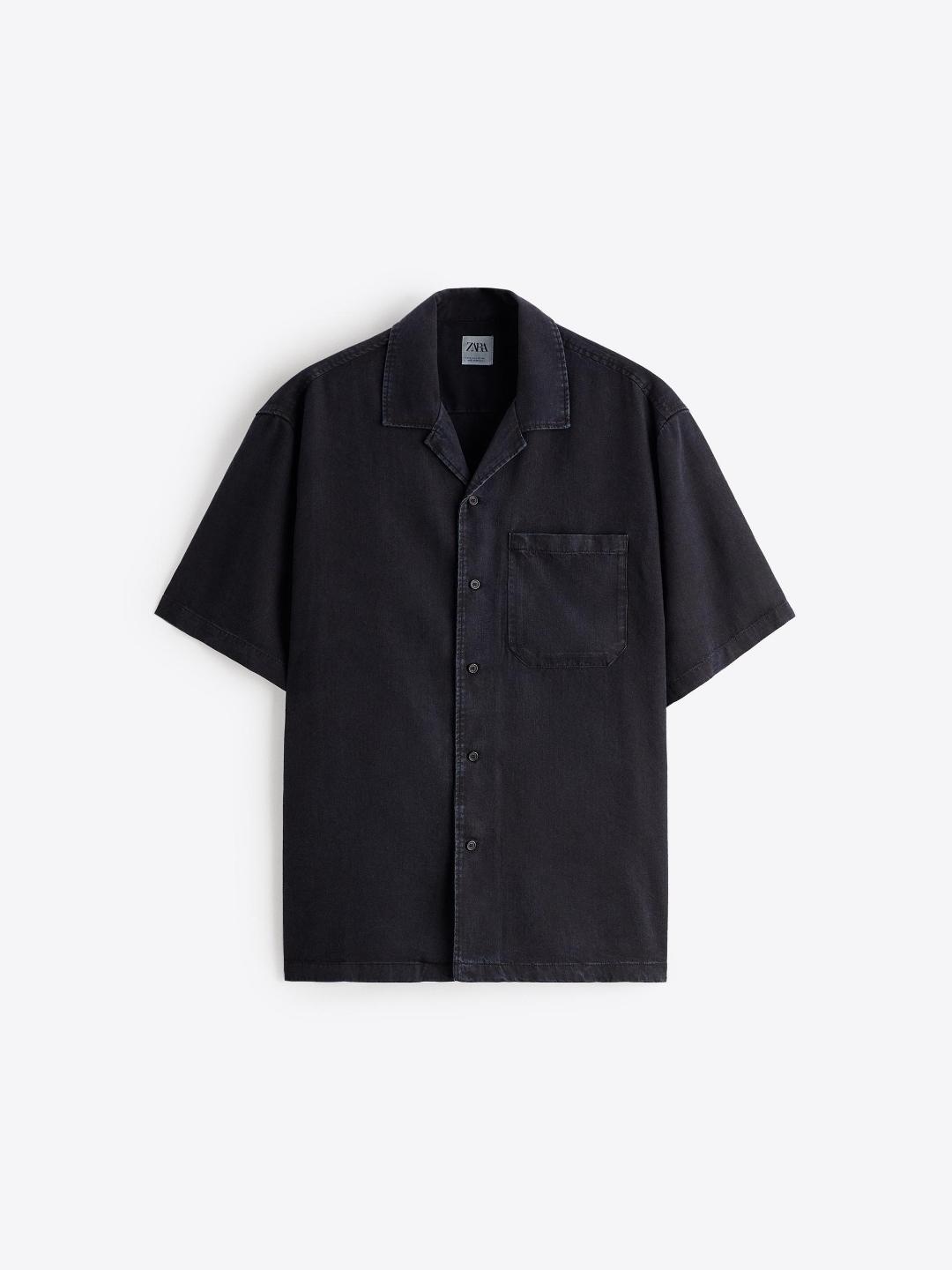 

ZARA Men Shirts, Navy blue