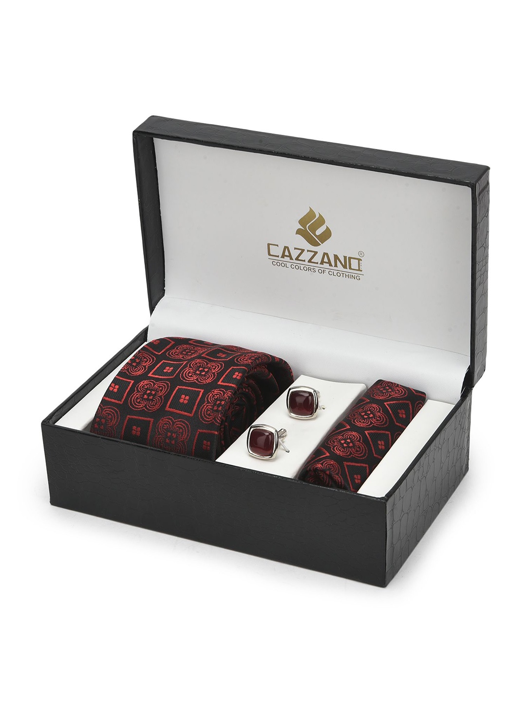 

Cazzano Men Accessory Gift Set of, Maroon