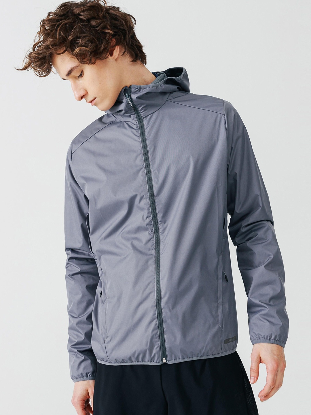 

Kalenji By Decathlon Men Hooded Breathable Rain Jacket, Grey