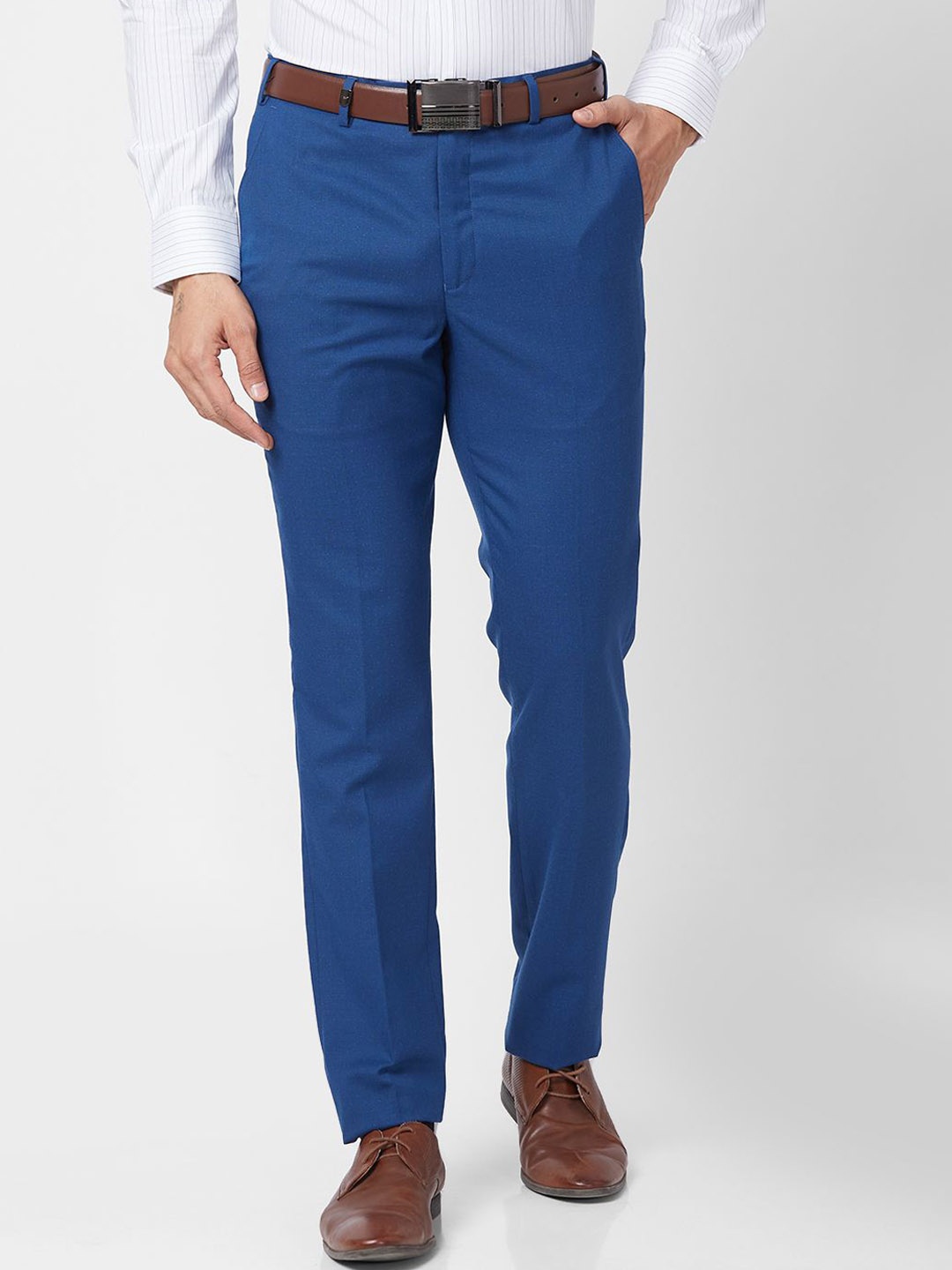 

Park Avenue Men Slim Fit Trousers, Blue
